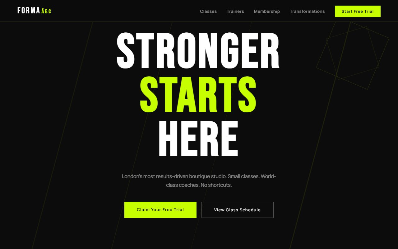 FORMA Studio website preview